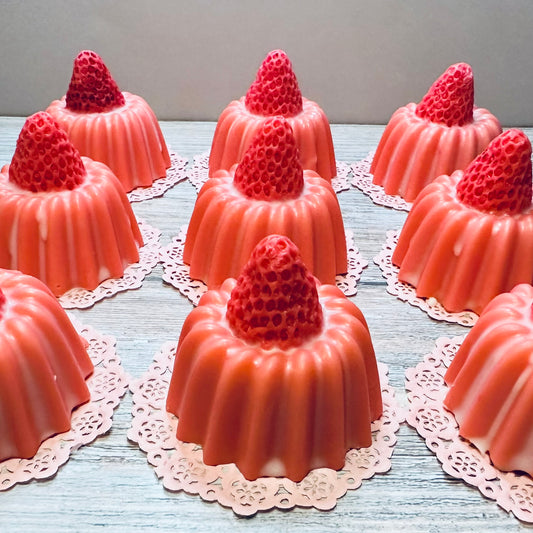 Mini Cake Wax Melts - Strawberry Marshmallow
