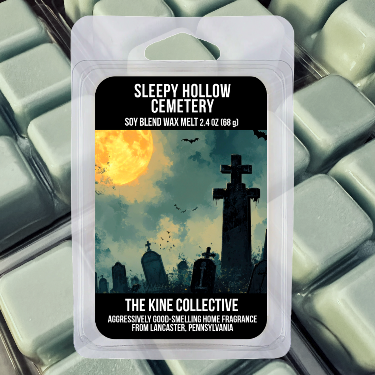 Sleepy Hollow Cemetery 2.4oz Cubed Wax Melts from The Kine Collective