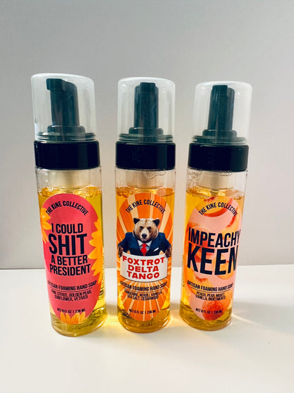 3 Bottle Set of Anti-Trump Foaming Hand Soaps 6.5oz Each