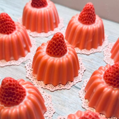 Mini Cake Wax Melts - Strawberry Marshmallow