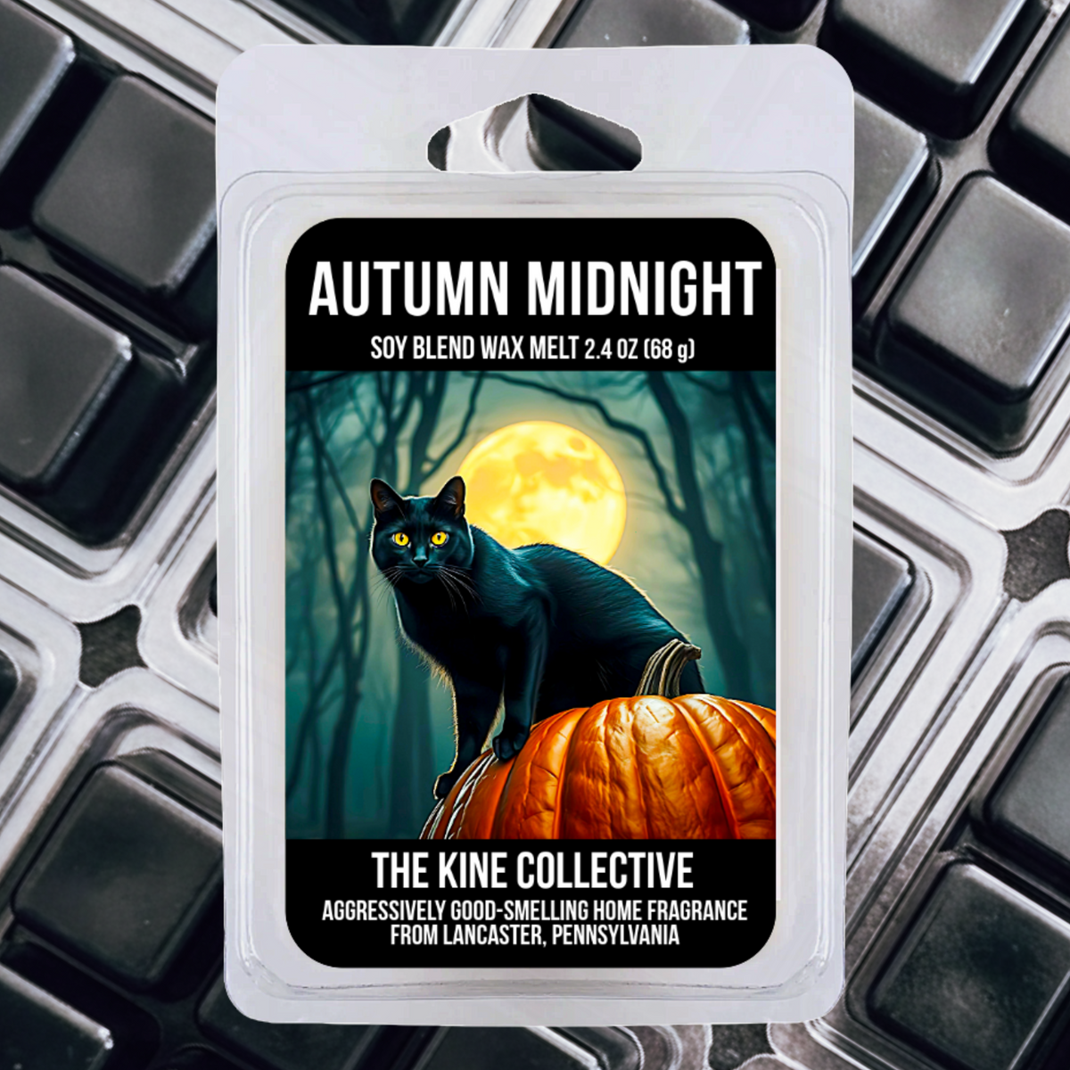 Autumn Midnight 2.4oz Cubed Wax Melts from The Kine Collective