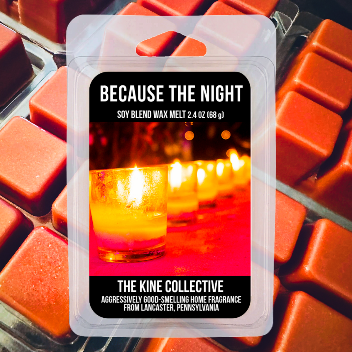 Because The Night 2.4oz Cubed Wax Melts from The Kine Collective