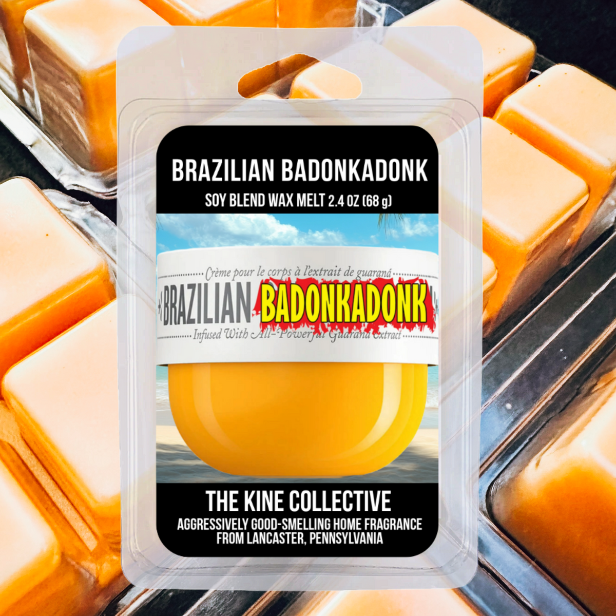 Brazilian Badonkadonk 2.4oz Cubed Wax Melts from The Kine Collective