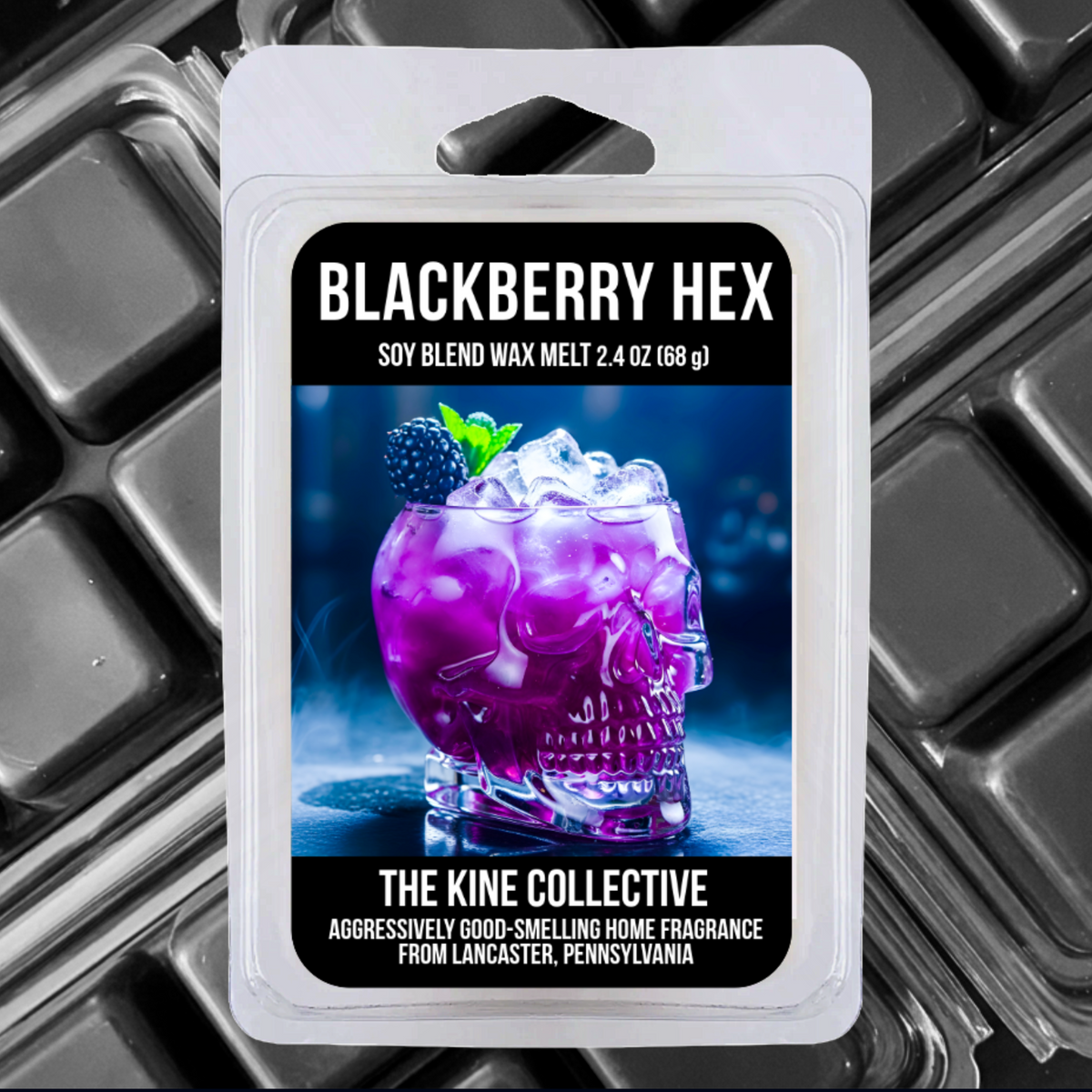 Blackberry Hex 2.4oz Cubed Wax Melts from The Kine Collective
