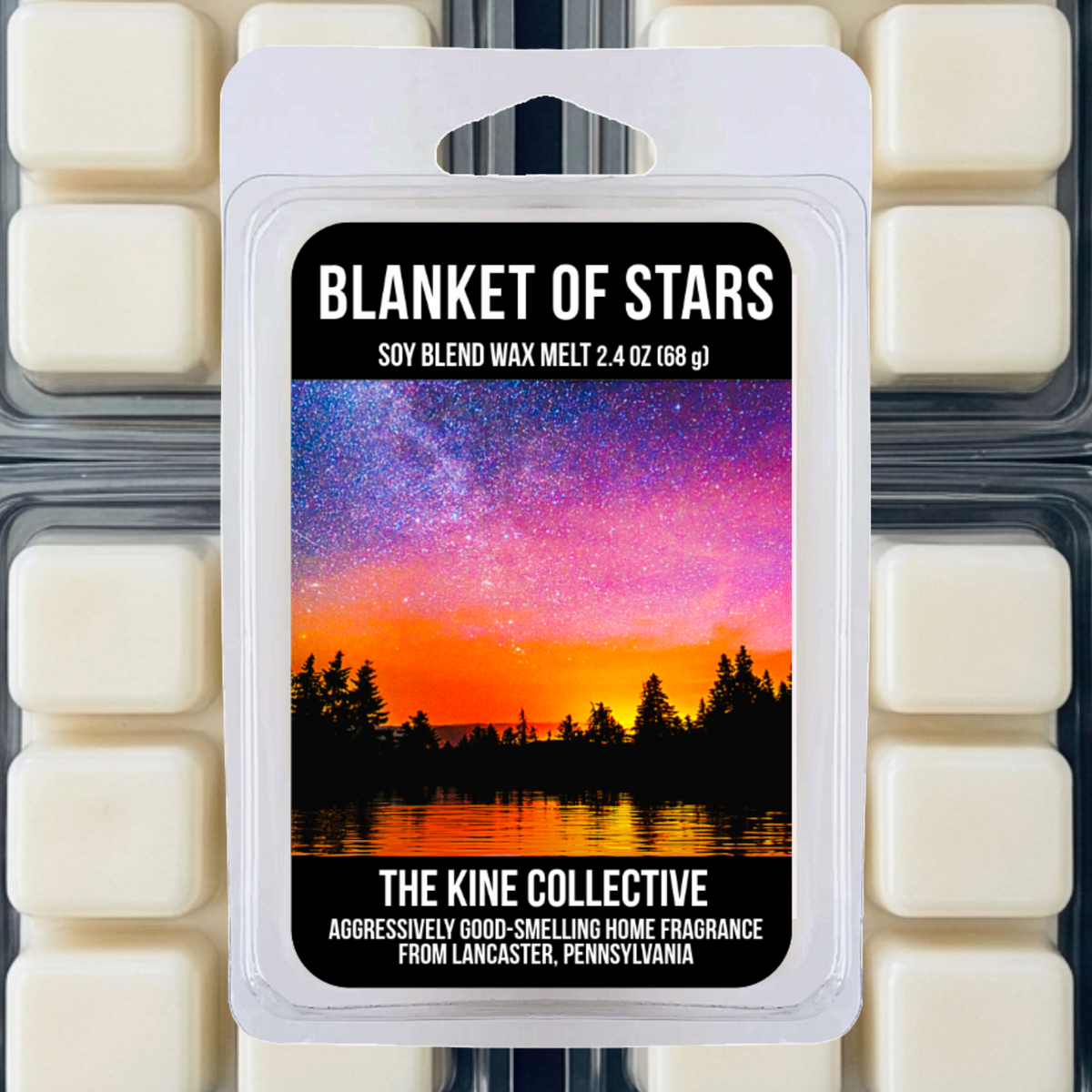 Blanket of Stars 2.4oz Cubed Wax Melts from The Kine Collective