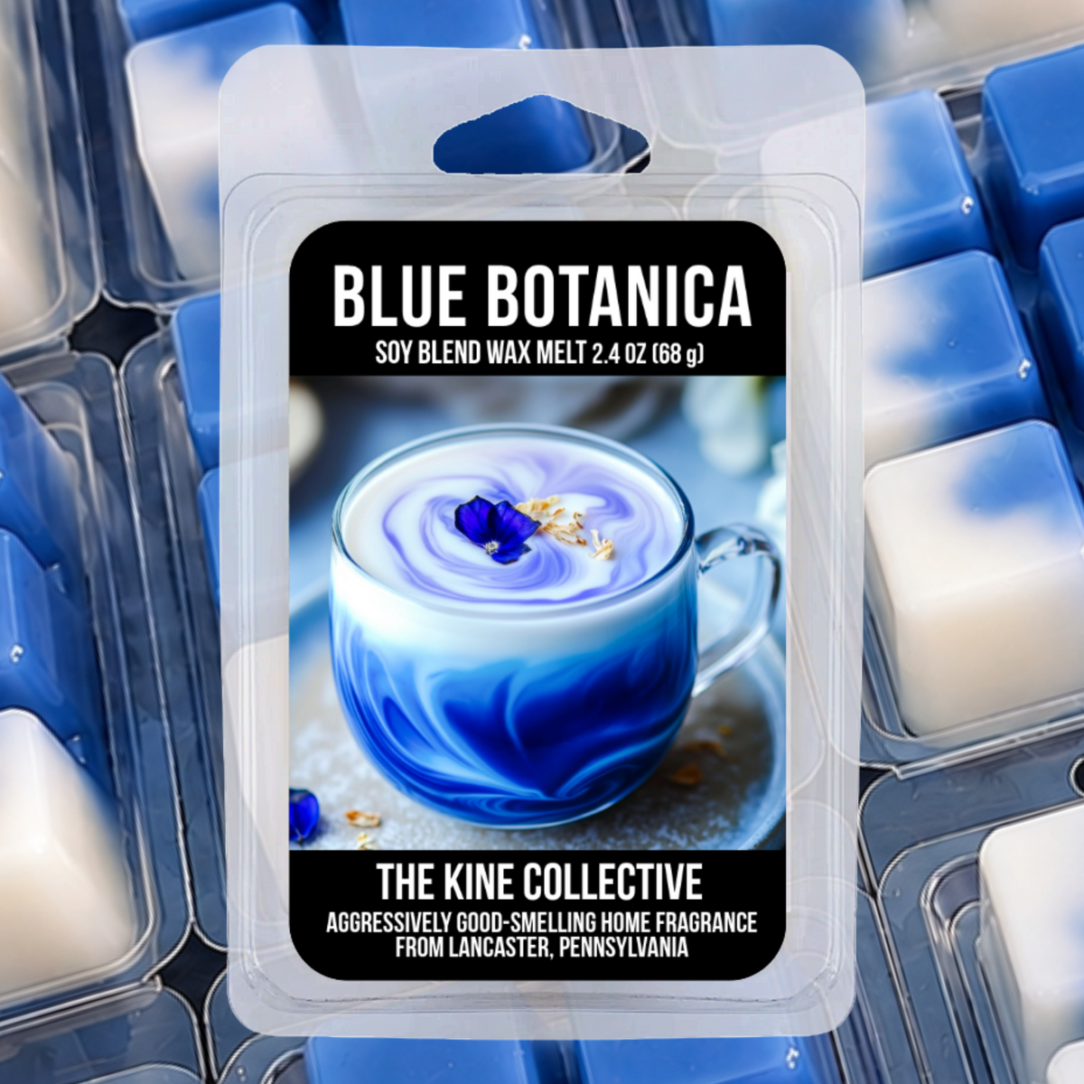 Blue Botanica 2.4oz Cubed Wax Melts from The Kine Collective