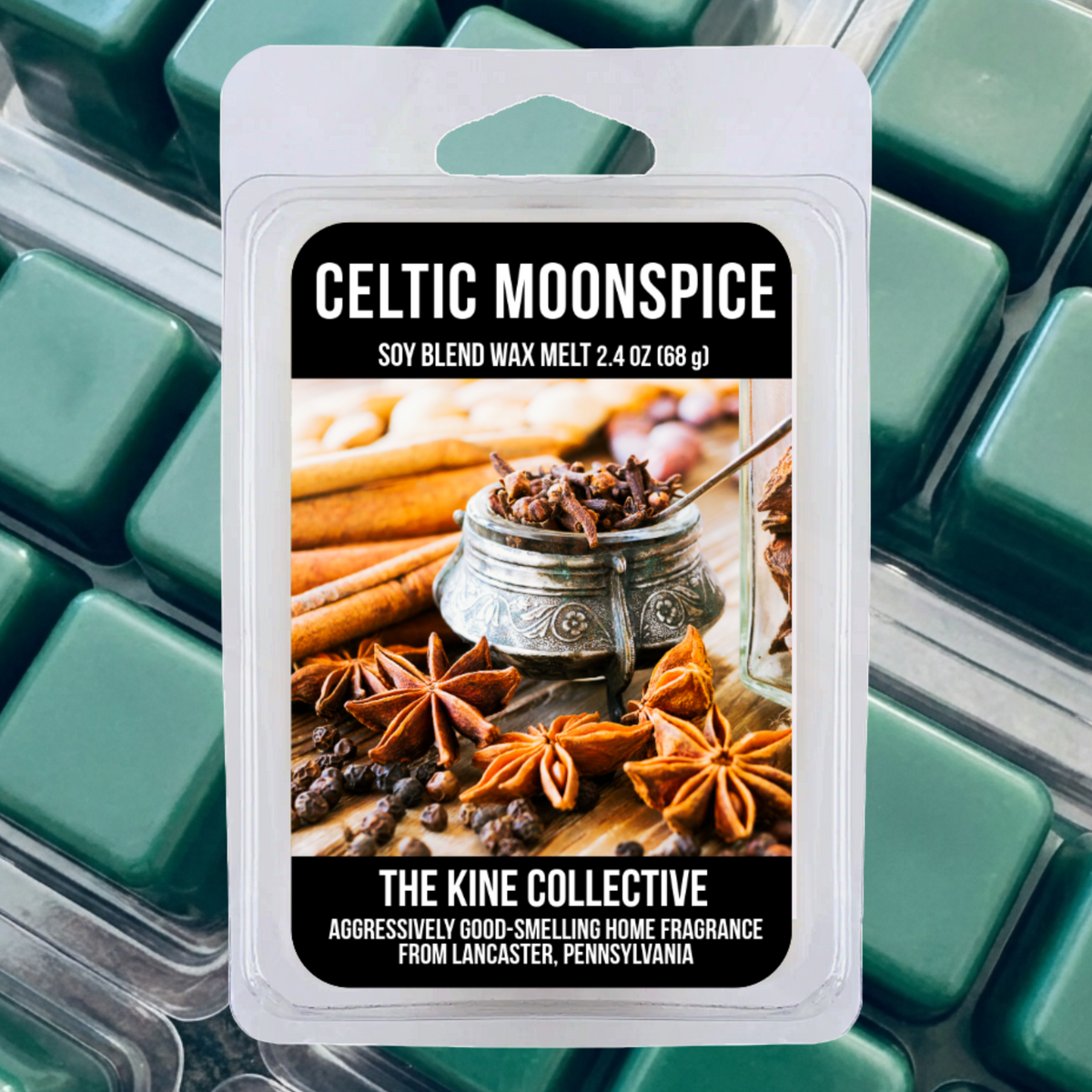 Celtic Moonspice 2.4oz Cubed Wax Melts from The Kine Collective