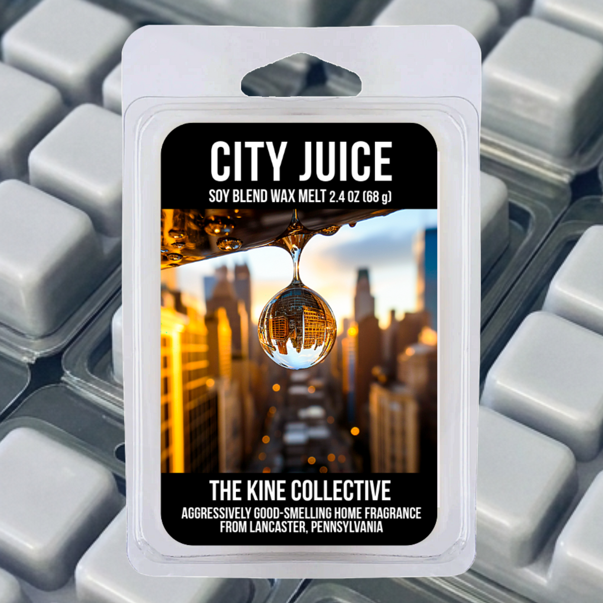 City Juice Wax Melts 2.4oz Cubed Wax Melts from The Kine Collective