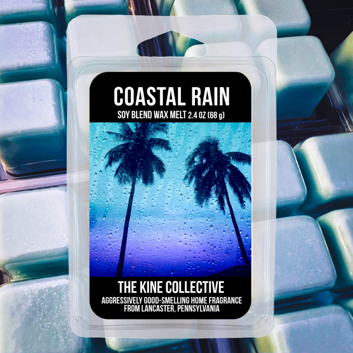 Coastal Rain 2.4oz Cubed Wax Melts from The Kine Collective