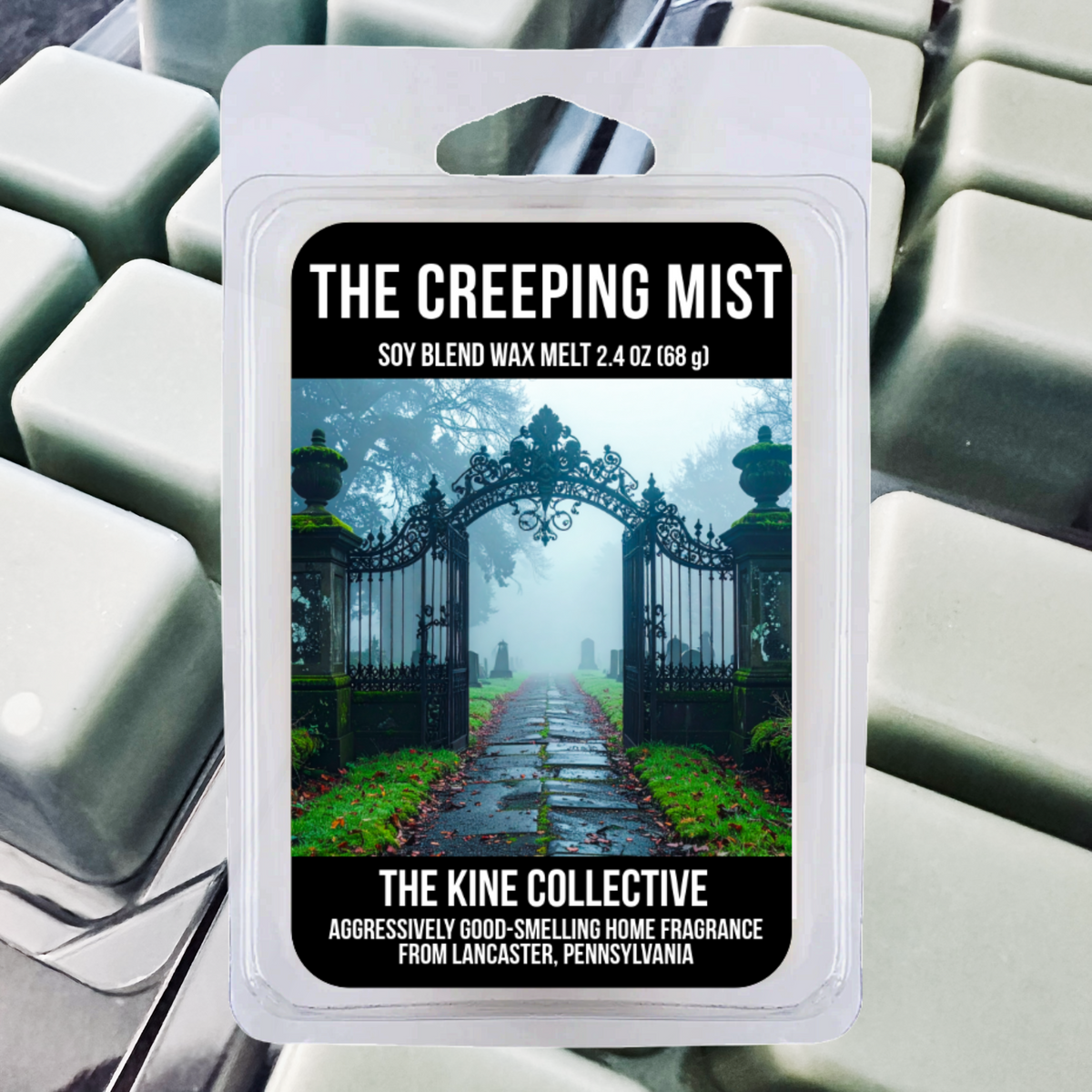 The Creeping Mist 2.4oz Cubed Wax Melts from The Kine Collective