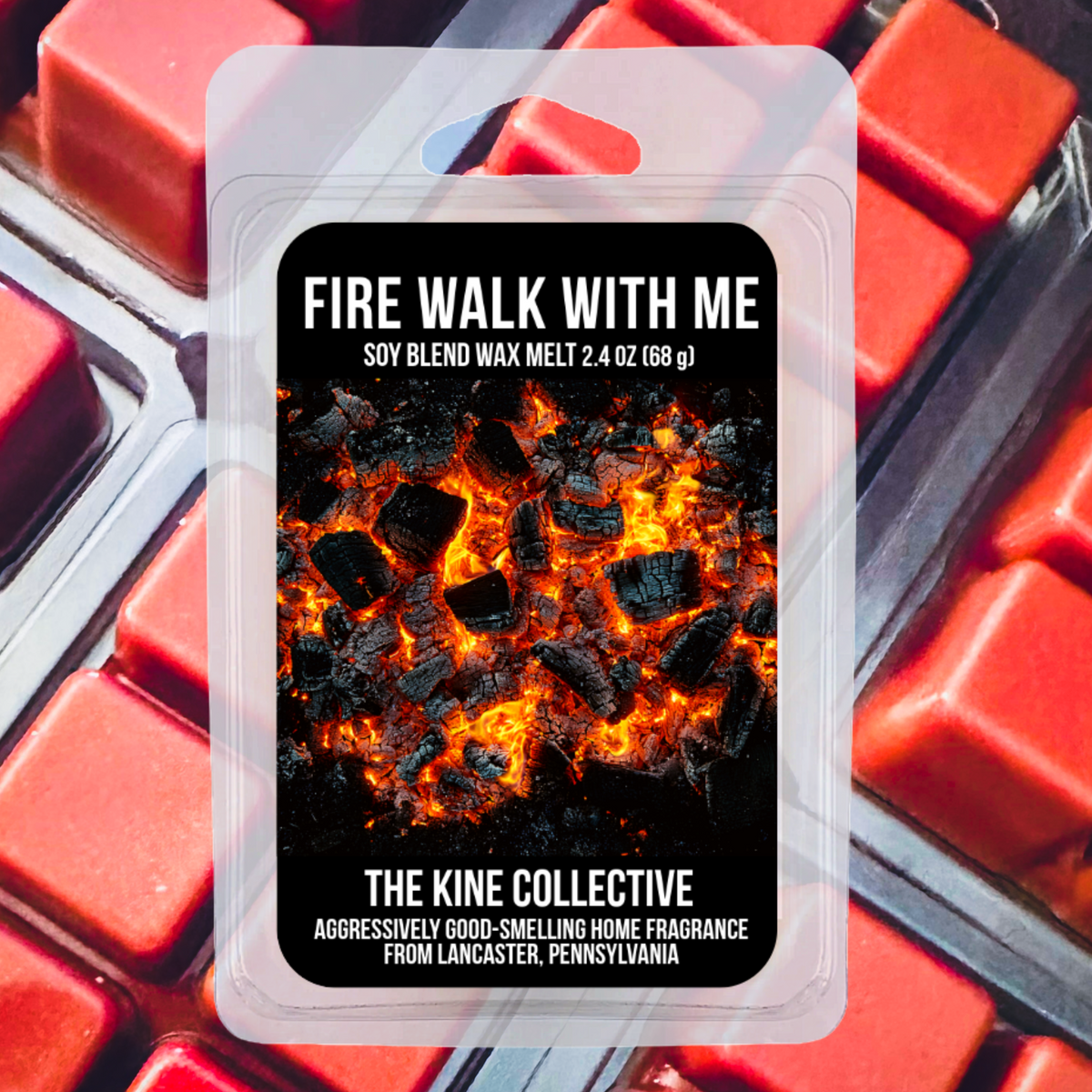 Fire Walk With Me 2.4oz Cubed Wax Melts from The Kine Collective