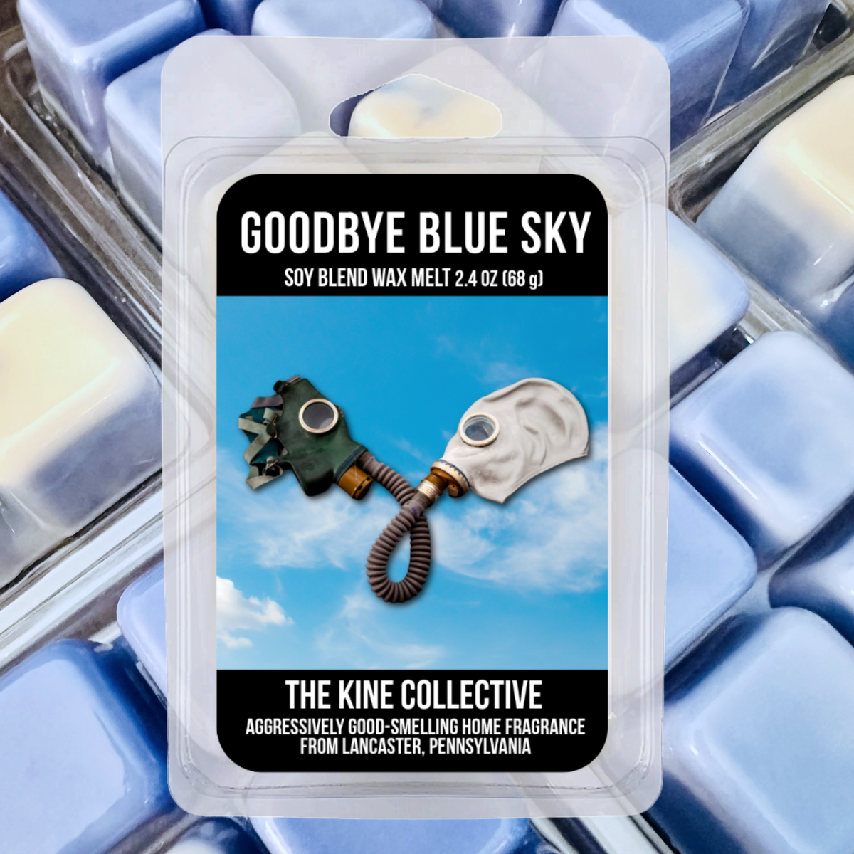 Goodbye Blue Sky 2.4oz Cubed Wax Melts from The Kine Collective