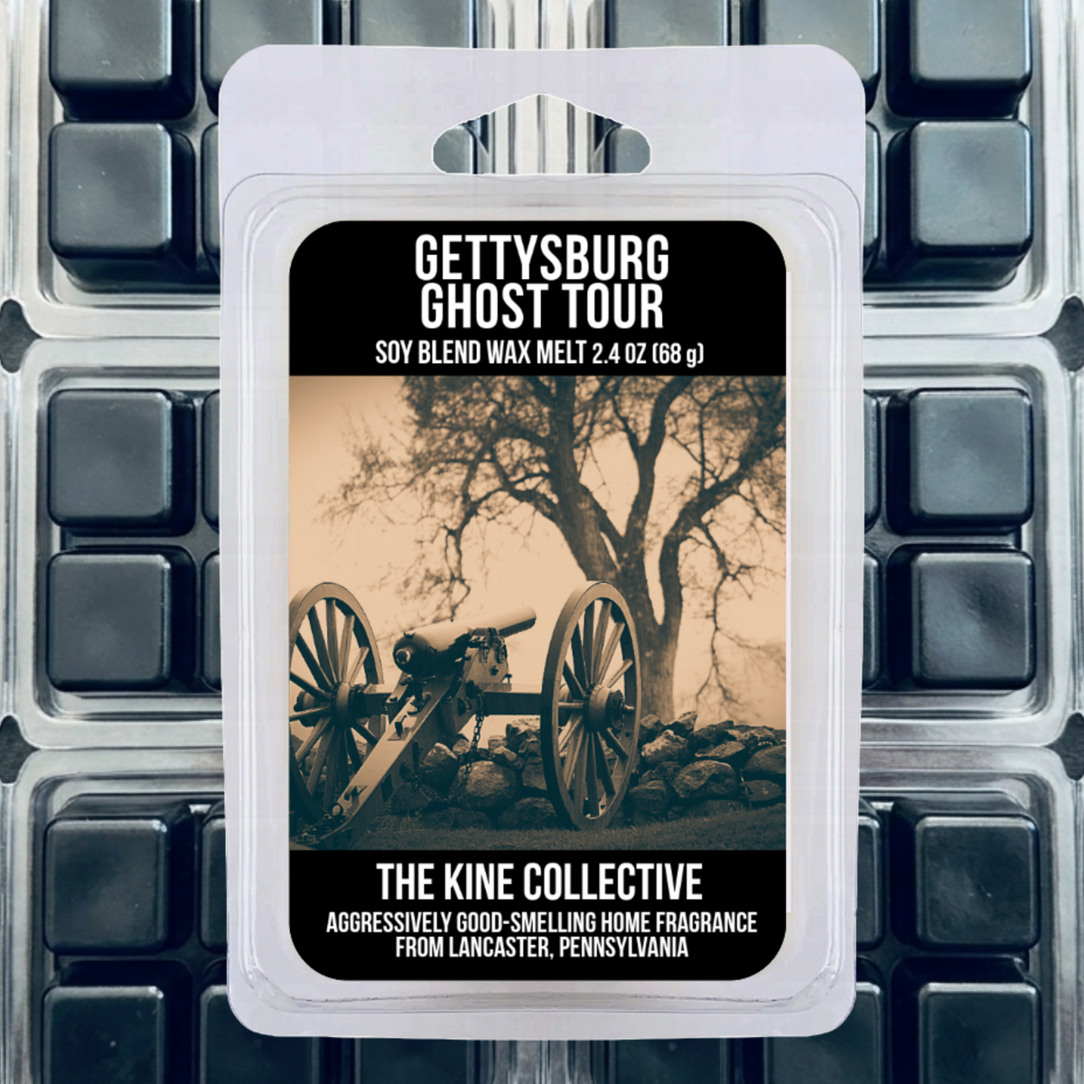 Gettysburg Ghost Tour 2.4oz Cubed Wax Melts from The Kine Collective