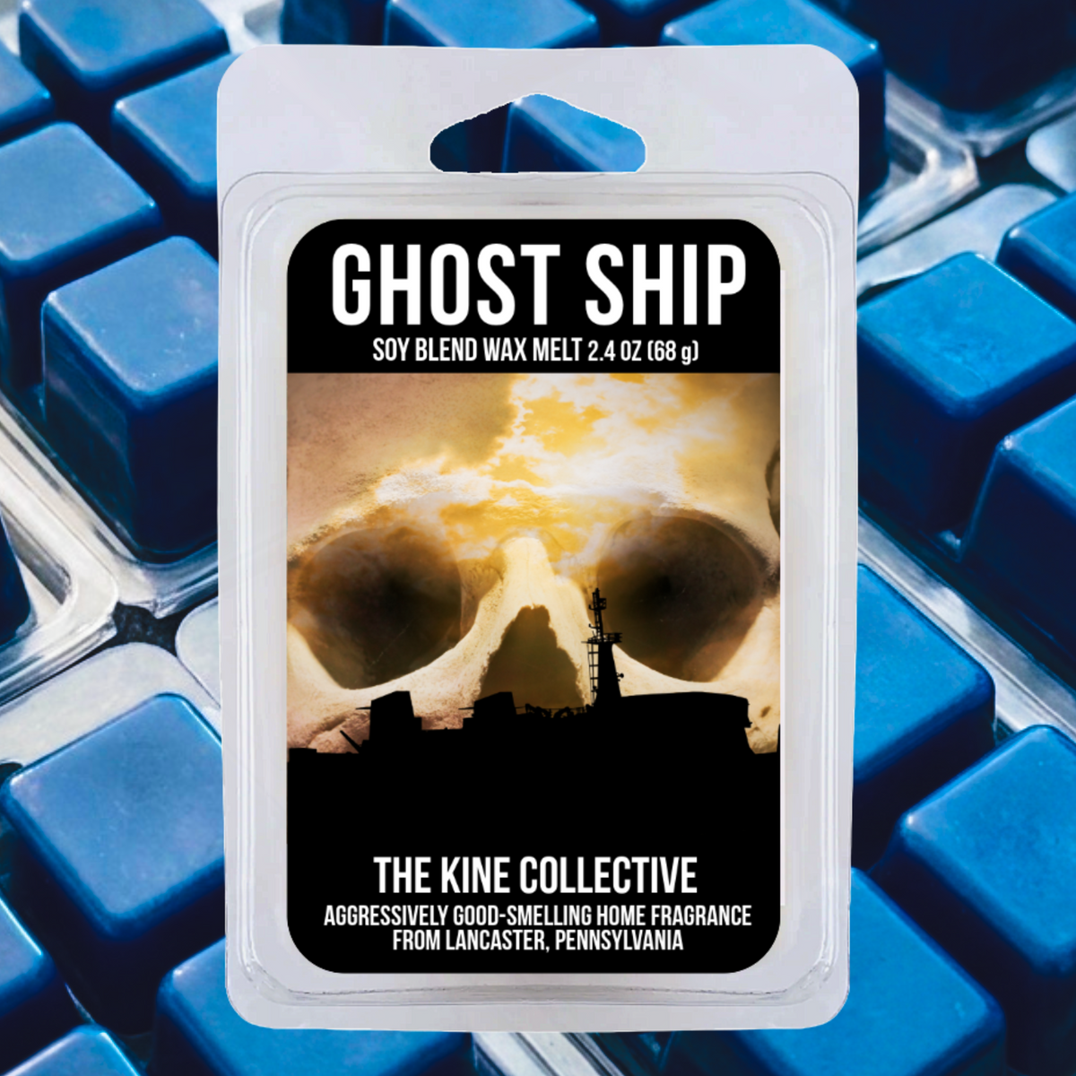 Ghost Ship 2.4oz Cubed Wax Melts from The Kine Collective