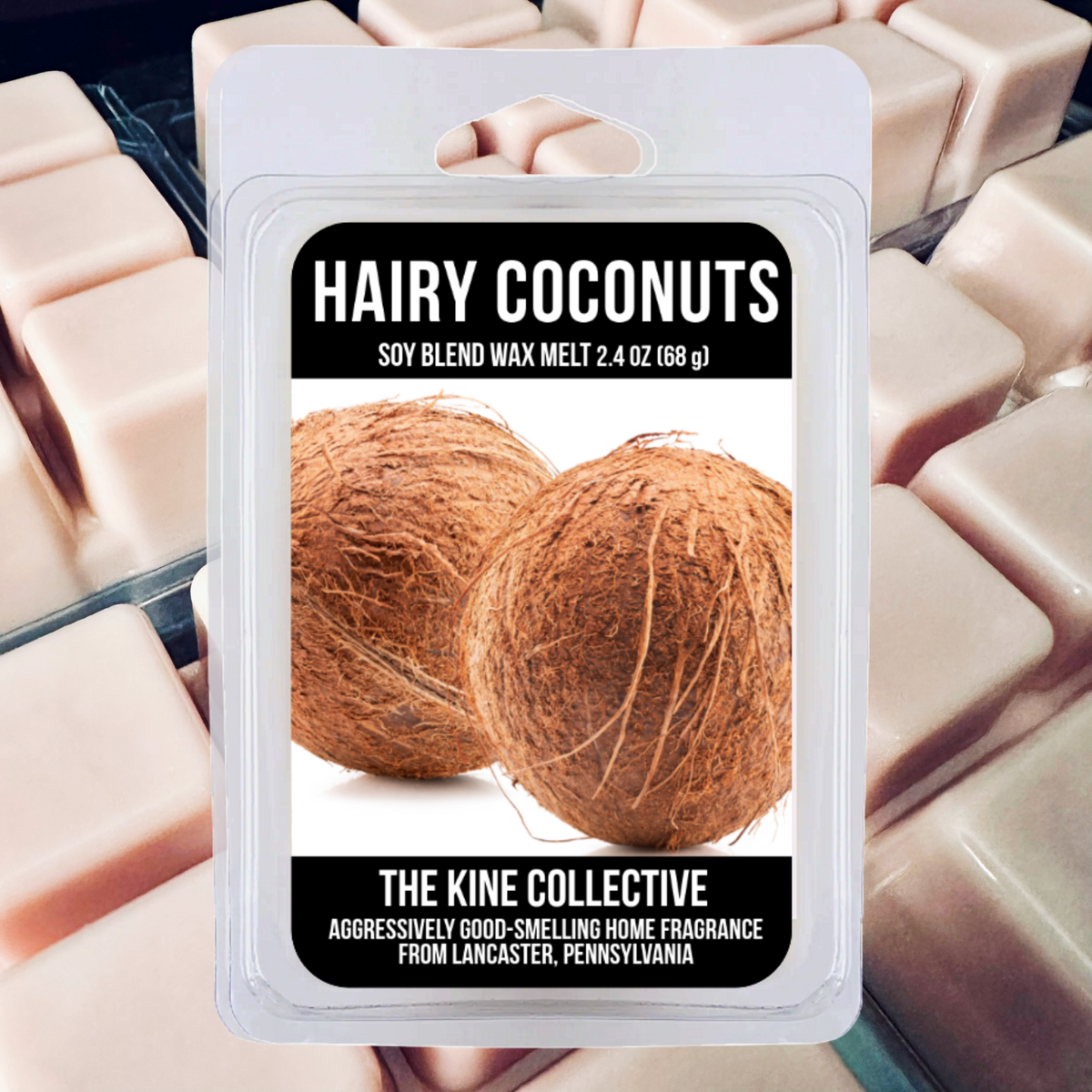 Hairy Coconuts 2.4oz Cubed Wax Melts from The Kine Collective