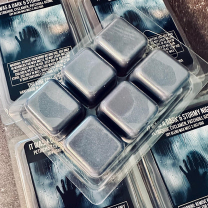 It Was A Dark And Stormy Night - Ozone, Patchouli, Petrichor 2.4oz Artisan Soy Wax Melts