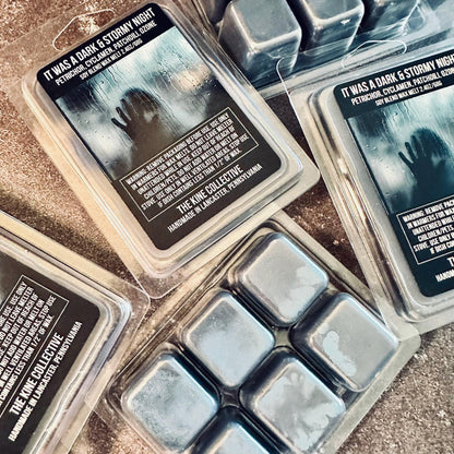 It Was A Dark And Stormy Night - Ozone, Patchouli, Petrichor 2.4oz Artisan Soy Wax Melts