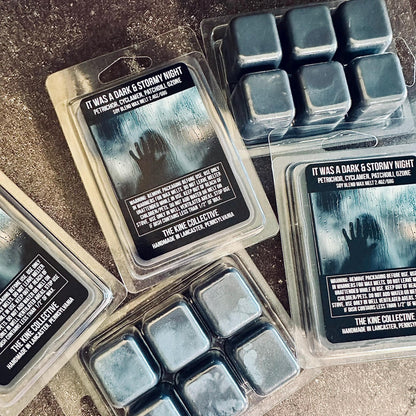 It Was A Dark And Stormy Night - Ozone, Patchouli, Petrichor 2.4oz Artisan Soy Wax Melts
