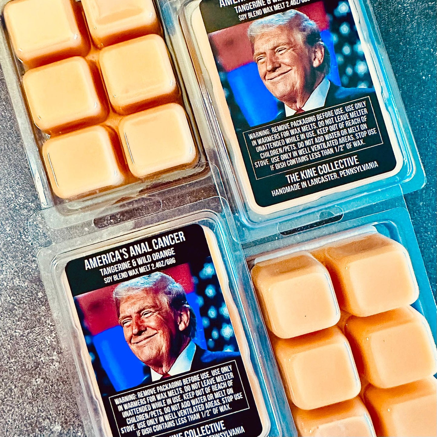 America's Anal Cancer - Orange, Tangerine Essential Oil 2.4oz Artisan Soy Wax Melts