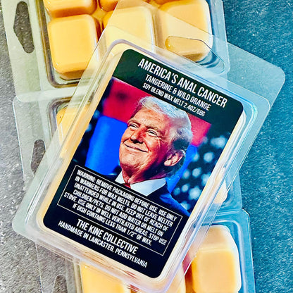 America's Anal Cancer - Orange, Tangerine Essential Oil 2.4oz Artisan Soy Wax Melts