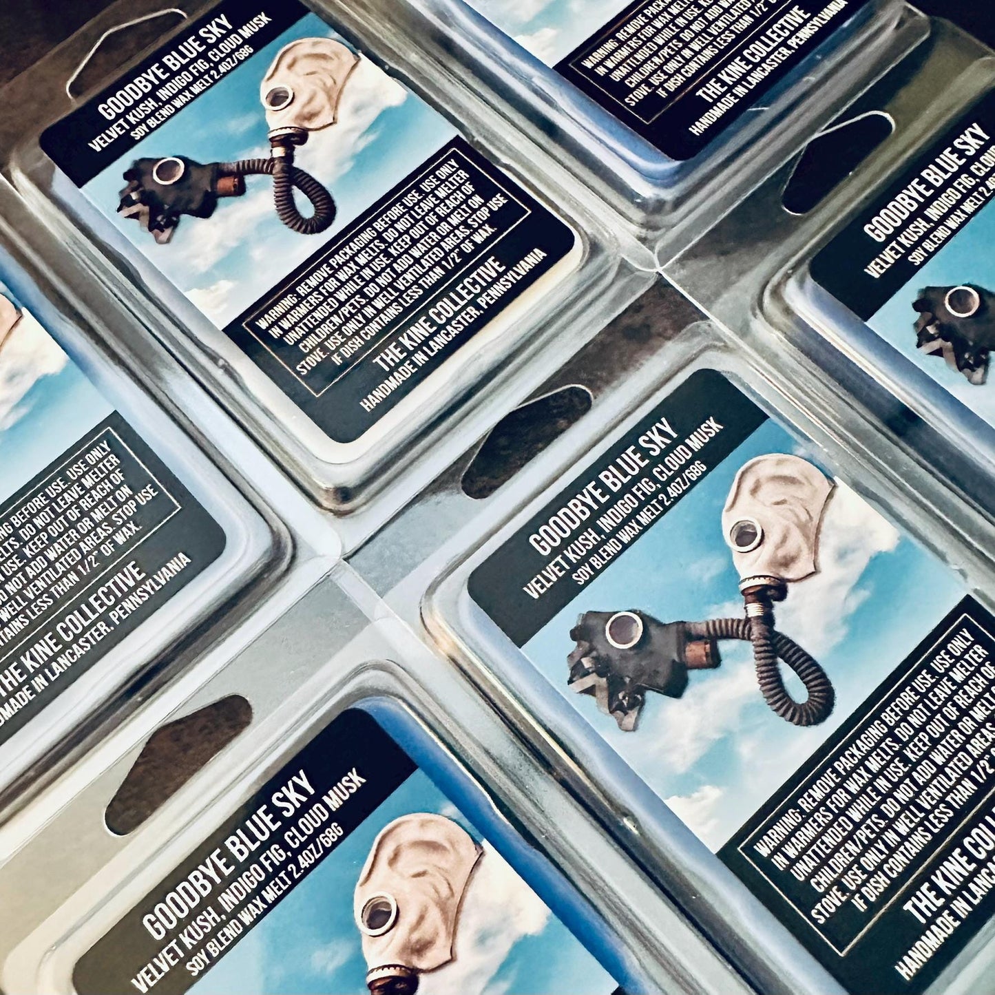 Goodbye Blue Sky - Velvet Indigo, Fig, Cloud Musk 2.4oz Artisan Soy Wax Melts