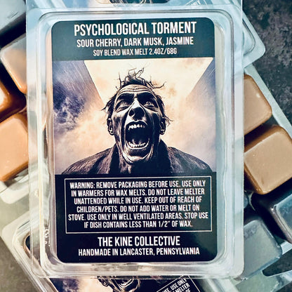 Psychological Torment - Cherry, Dark Musk, Sinister Jasmine 2.4oz Artisan Soy Wax Melts