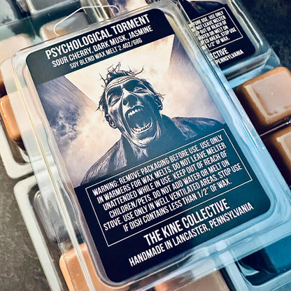 Psychological Torment - Cherry, Dark Musk, Sinister Jasmine 2.4oz Artisan Soy Wax Melts