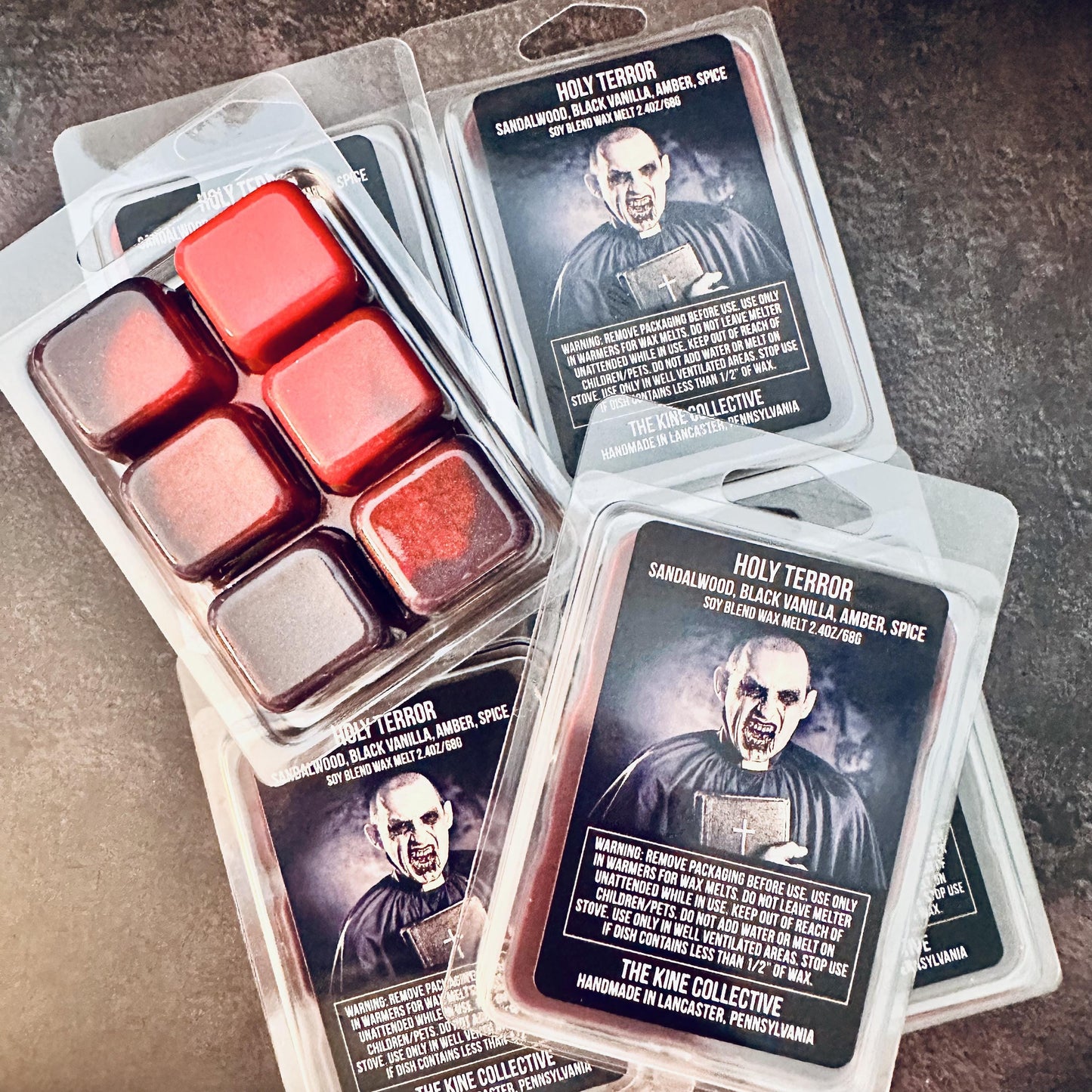 Holy Terror - Sandalwood, Black Vanilla, Night Floral, Spicy 2.4oz Artisan Soy Wax Melts