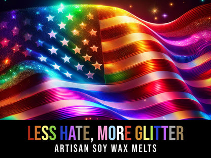 Less Hate, More Glitter - Vanilla Cake Pop & Rainbow Sprinkles 2.4oz Artisan Soy Wax Melts