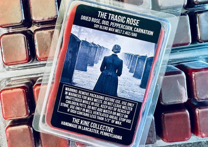 The Tragic Rose - Dry Rose, Oud, Peppercorn, White Carnation 2.4oz Artisan Soy Wax Melts