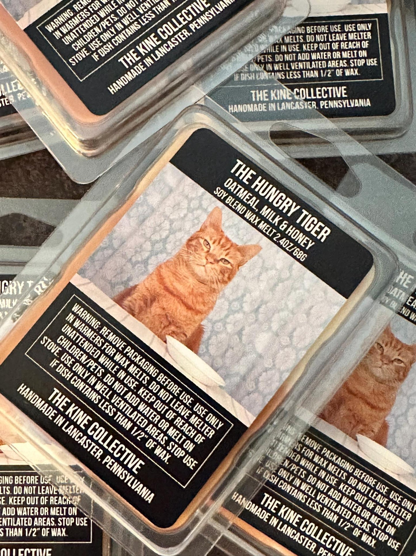 The Hungry Tiger - Warm Oats, Honey, Creamy Lactonic 2.4oz Artisan Soy Wax Melts