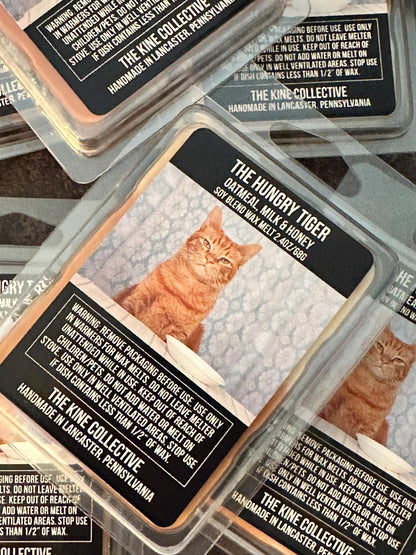 The Hungry Tiger - Warm Oats, Honey, Creamy Lactonic 2.4oz Artisan Soy Wax Melts