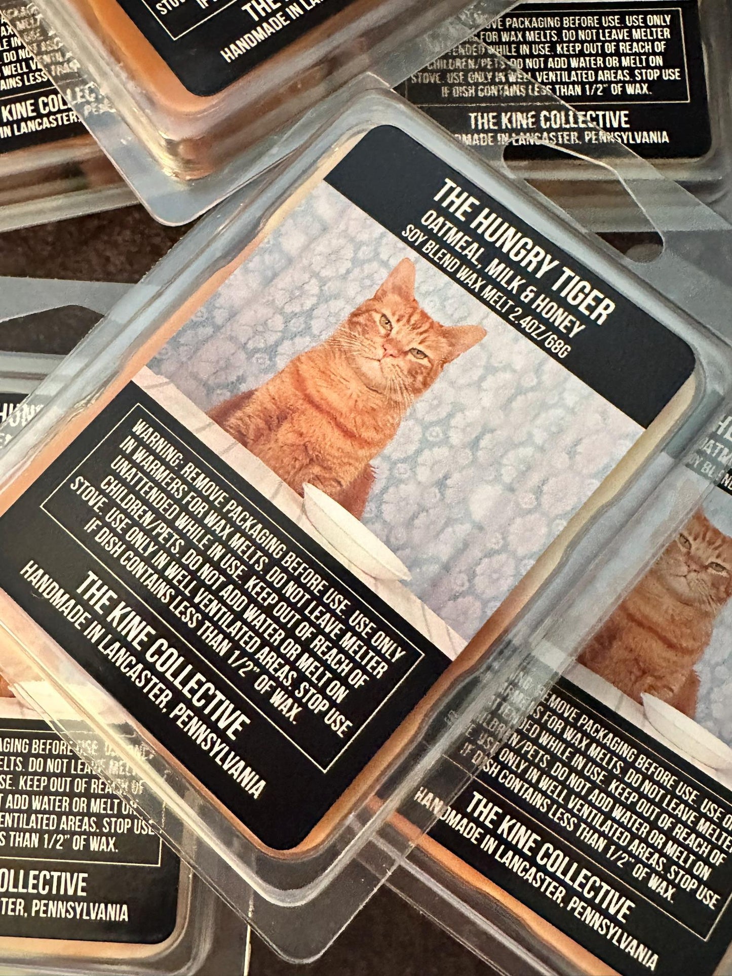 The Hungry Tiger - Warm Oats, Honey, Creamy Lactonic 2.4oz Artisan Soy Wax Melts