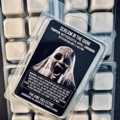 Scream In The Dark - Butterscotch, Cinnamon, Pumpkin, Apple Wax 2.4oz Artisan Soy Wax Melts