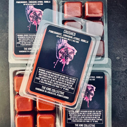 Crushed - Pomegranate, Orange, Vanilla, Cinnamon 2.4oz Artisan Soy Wax Melts