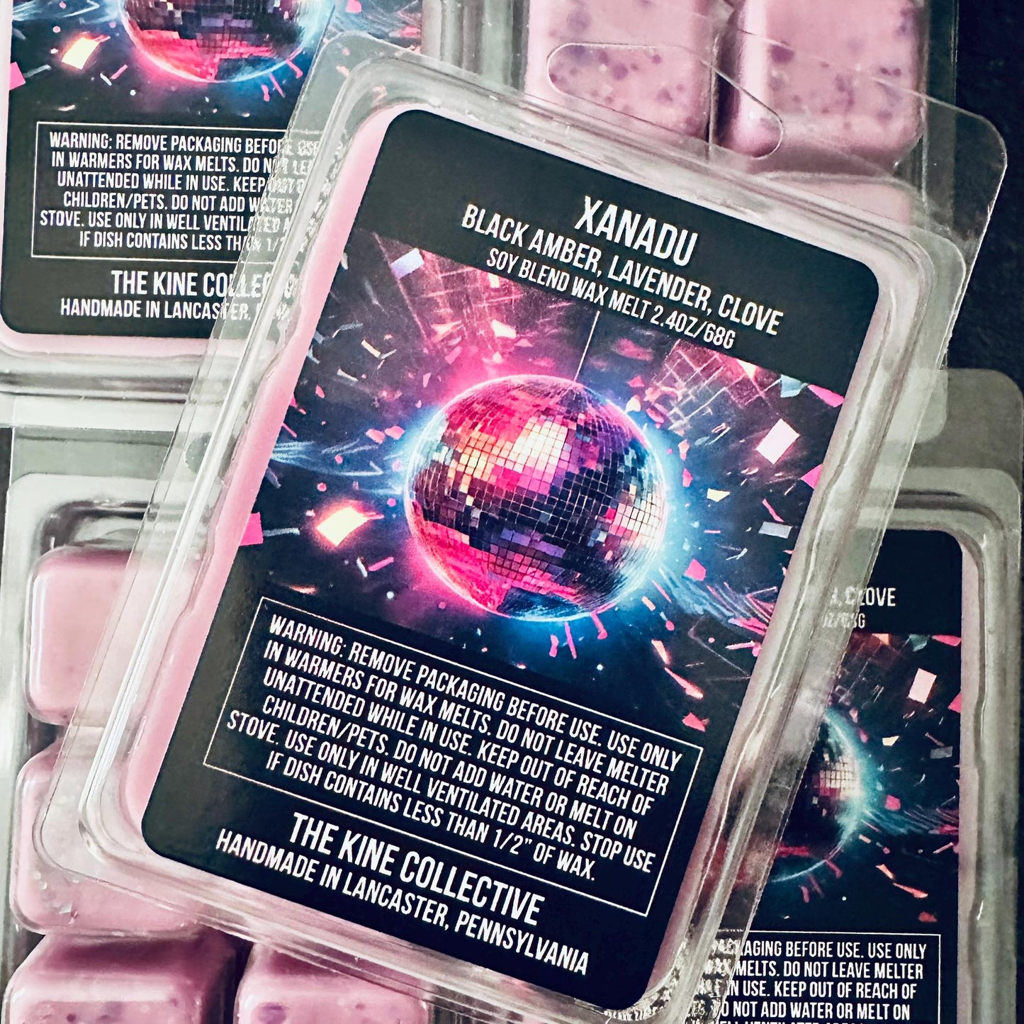 Xanadu - Black Amber, Lavender, Vanilla 2.4oz Artisan Soy Wax Melts