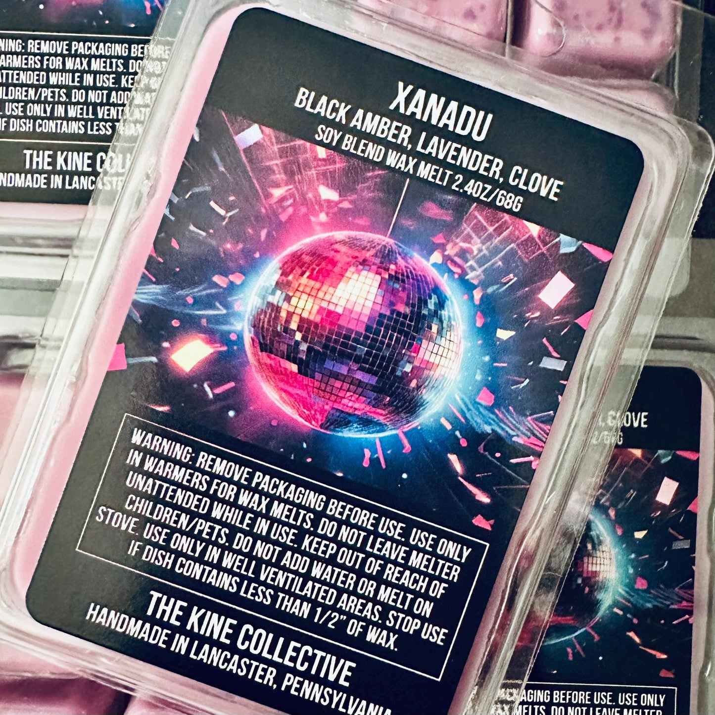 Xanadu - Black Amber, Lavender, Vanilla 2.4oz Artisan Soy Wax Melts