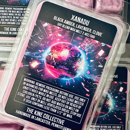 Xanadu - Black Amber, Lavender, Vanilla 2.4oz Artisan Soy Wax Melts