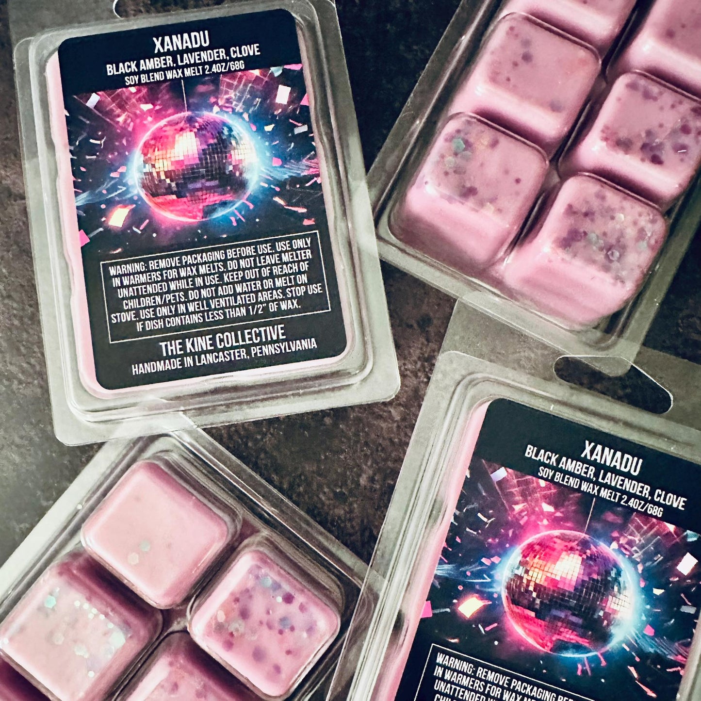 Xanadu - Black Amber, Lavender, Vanilla 2.4oz Artisan Soy Wax Melts