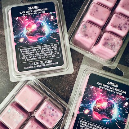 Xanadu - Black Amber, Lavender, Vanilla 2.4oz Artisan Soy Wax Melts
