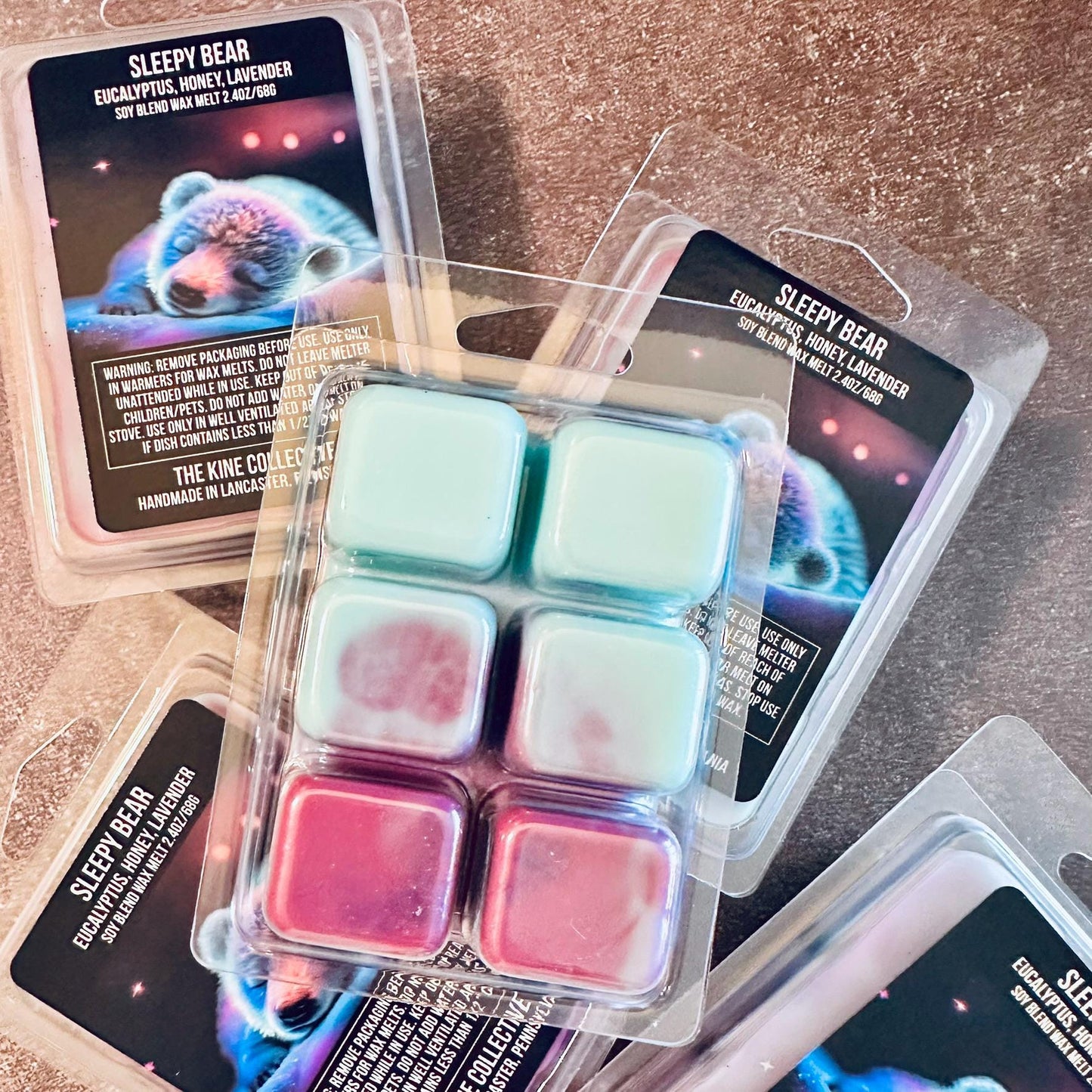 Sleepy Bear - Eucalyptus, Creamed Honey, Lavender 2.4oz Artisan Soy Wax Melts