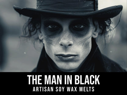The Man In Black - Night Mist, Leather, Jasmine, Moss, Ozone 2.4oz Artisan Soy Wax Melts