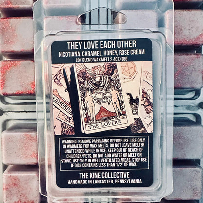 They Love Each Other - Nicotiana Blossom, Caramel, Honey Rose Cream 2.4oz Artisan Soy Wax Melts