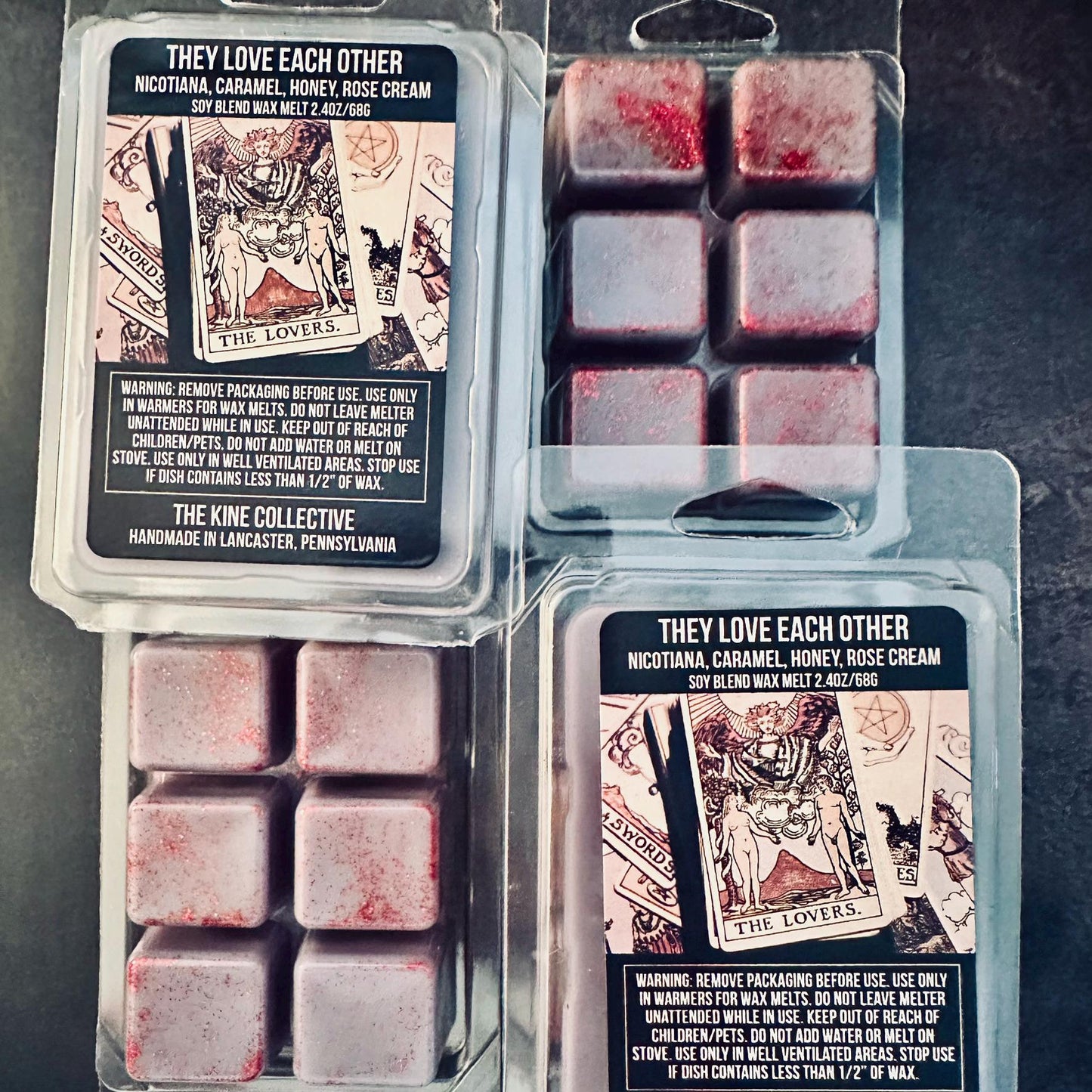 They Love Each Other - Nicotiana Blossom, Caramel, Honey Rose Cream 2.4oz Artisan Soy Wax Melts