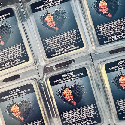 Lovesong - Raw Honey, Velvety Chocolate, Creamy Cocoa Butter 2.4oz Artisan Soy Wax Melts