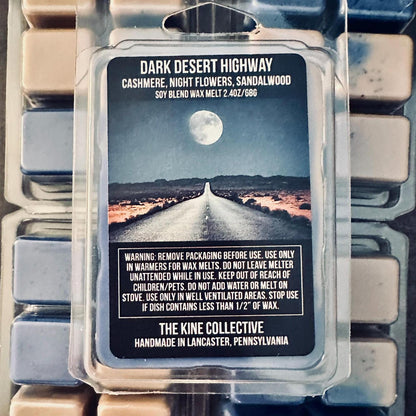 Dark Desert Highway - Cashmere, Night Flora, Sandalwood, Amber 2.4oz Artisan Soy Wax Melts