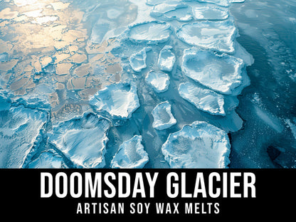 Doomsday Glacier - Crystalline Sea Air, Aquatic Blue Lotus, Driftwood 2.4oz Artisan Soy Wax Melts