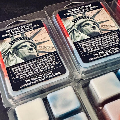 No Kings Live Here - Redwood, Jasmine, Coconut 2.4oz Artisan Soy Wax Melts
