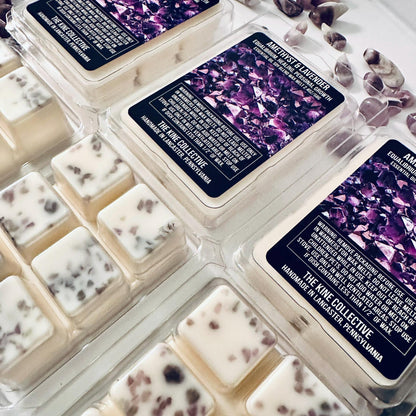 Amethyst & Lavender Essential Oil Infused  2.4oz Artisan Soy Wax Melts - Equilibrium, Healing, Personal Growth