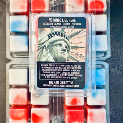 No Kings Live Here - Redwood, Jasmine, Coconut 2.4oz Artisan Soy Wax Melts